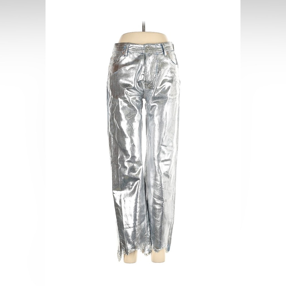 We The Free Maggie Silver Foil Jeans